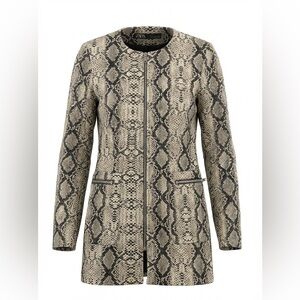 Zara Snake Print Long Blazer